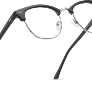 Blue Light Blocking Glasses Vintage Half Frame UV Clear Lens Anti Eyestrain Computer Gaming Glasses for Women Men